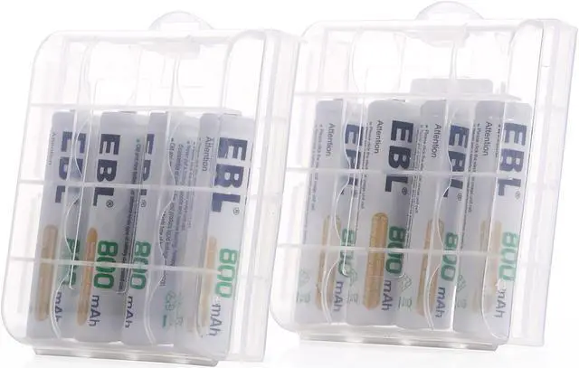 Alt view image 7 of 7 - EBL 8 Pack 1.2V AAA Battery 800mAh Ni-Mh Rechargeable Batteries for cordless phone toys