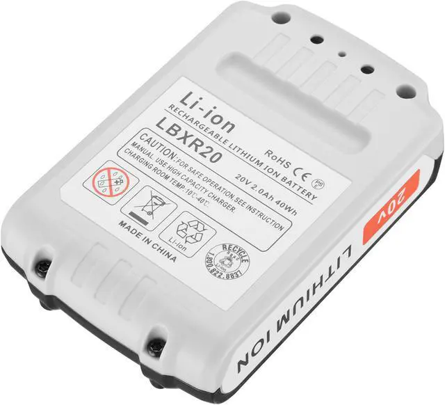 Alt view image 7 of 7 - Powerextra 2 Pack 20V 2000mAh Replacement Lithium-ion Battery for Black&Decker LBXR20 LB20, LBX20 Black And Decker Power Tools Batteries
