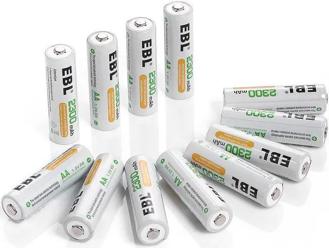 Main image of EBL 12 Pack 1.2V AA Battery 2300mAh Ni-MH Rechargeable Batteries for Camera Microphone Radio