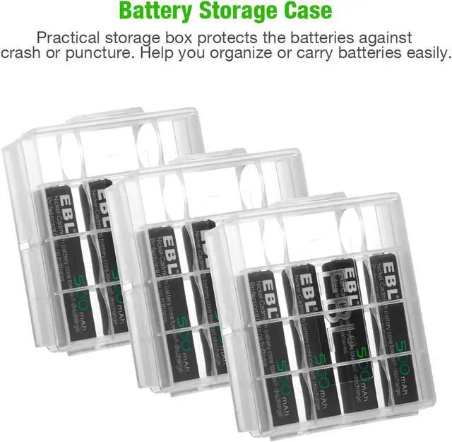 Alt view image 7 of 7 - EBL AAA Rechargeable Batteries (12 Pack), 500 mAh NiCD Triple A Batteries