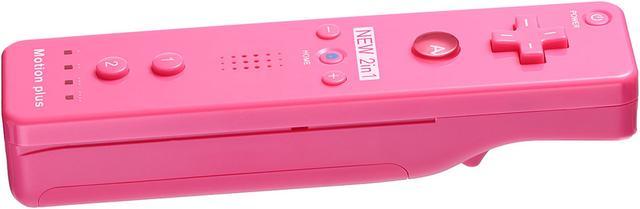 Motion Plus Remote Controller for Nintendo Wii / Wii U Console Video Games  with Case Pink