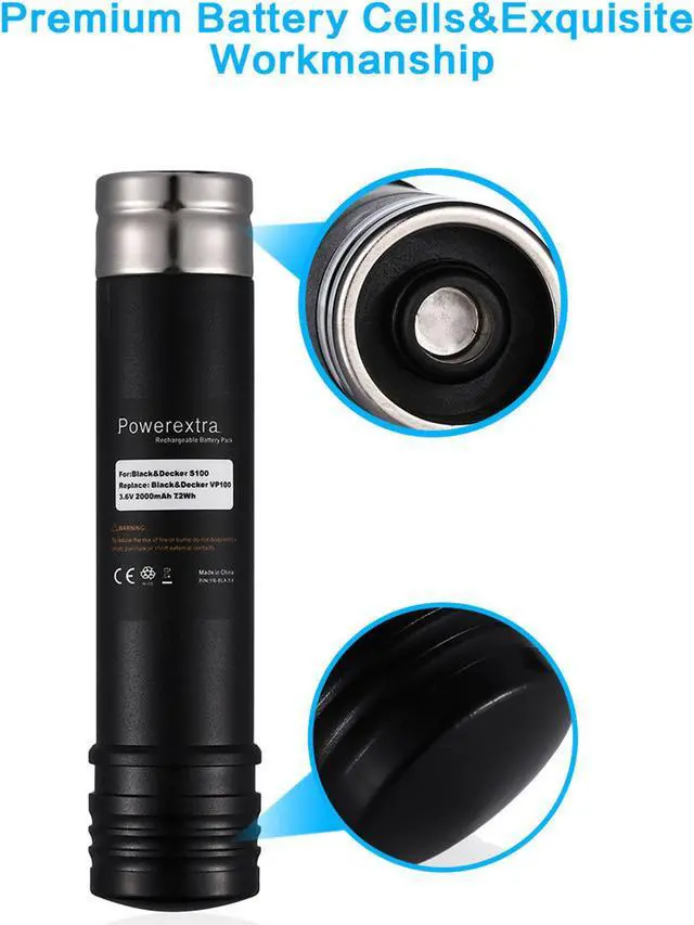 Alt view image 5 of 5 - Powerextra 3000mAh 3.6V Replacement Battery for Black & Decker VersaPak VP100 VP110 VP105 VP142 Power Tool Battery