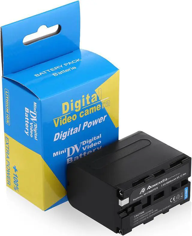 Alt view image 2 of 7 - Powerextra 8800mAh 7.2V NP-F970 NP-F960 Battery For Sony NP-930, NP-F930, NP-F950, NP-F960, NP-F970, VSN013C