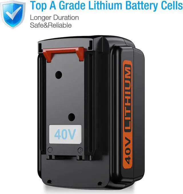 Alt view image 4 of 7 - Powerextra 40 Volt MAX 3000mAh Replacement Battery for Black&Decker LBX2040 LBXR36 40V Power Tool Lithium ion Battery