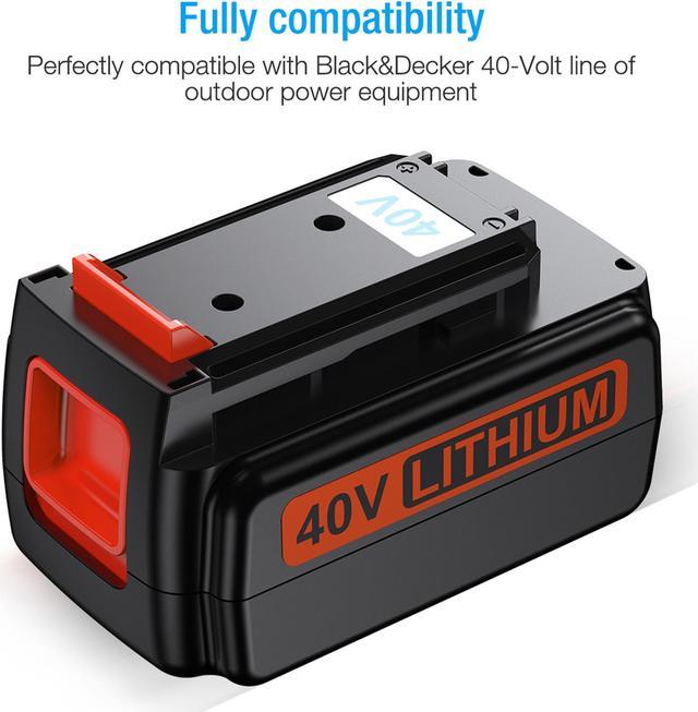 3000mAh 40 Volts Lithium Battery for Black & Decker LBX2040 LBXR36 Cordless  Tools, 2-Pack 