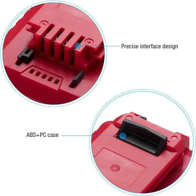 Alt view image 6 of 7 - Powerextra 20V Max 5000mAh Lithium Replacement Battery for Porter Cable PCC685L PCC680L Cordless Power Tools Batteries
