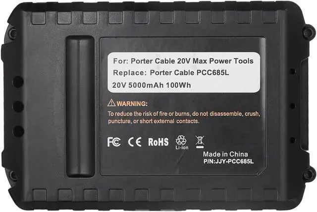 Alt view image 5 of 7 - Powerextra 20V Max 5000mAh Lithium Replacement Battery for Porter Cable PCC685L PCC680L Cordless Power Tools Batteries