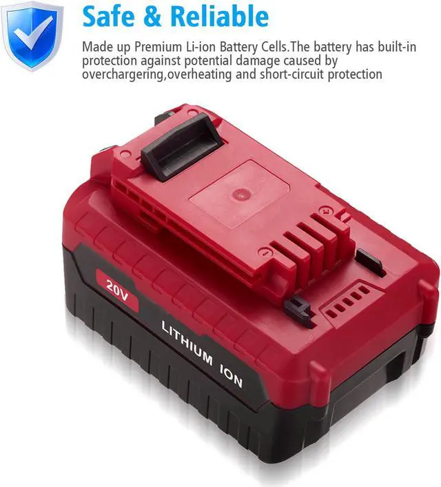 Alt view image 3 of 7 - Powerextra 20V Max 5000mAh Lithium Replacement Battery for Porter Cable PCC685L PCC680L Cordless Power Tools Batteries