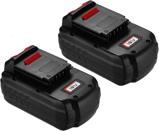 Powerexra 2-Pack 18 Volt 3700mAh Replacement Battery for Black
