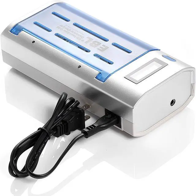 Alt view image 6 of 7 - EBL 6 Pack C Size R14 Battery 5000mAh 1.2V Ni-MH Rechargeable Batteries + LCD Battery Charger for AA AAA 9V C D Battery