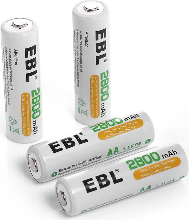 Alt view image 4 of 7 - EBL 16 Pack 2800mAh AA Rechargeable Battery + 8 Bay Battery Charger for Ni-MH Ni-CD AA AAA Batteries