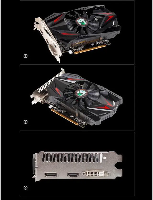 Alt view image 14 of 14 - Maxsun Radeon RX 550 4G Graphic Card GDDR5 GPU Gaming Video Card video For PC New cyclone blade cooling system  9CM large size frost blade fan