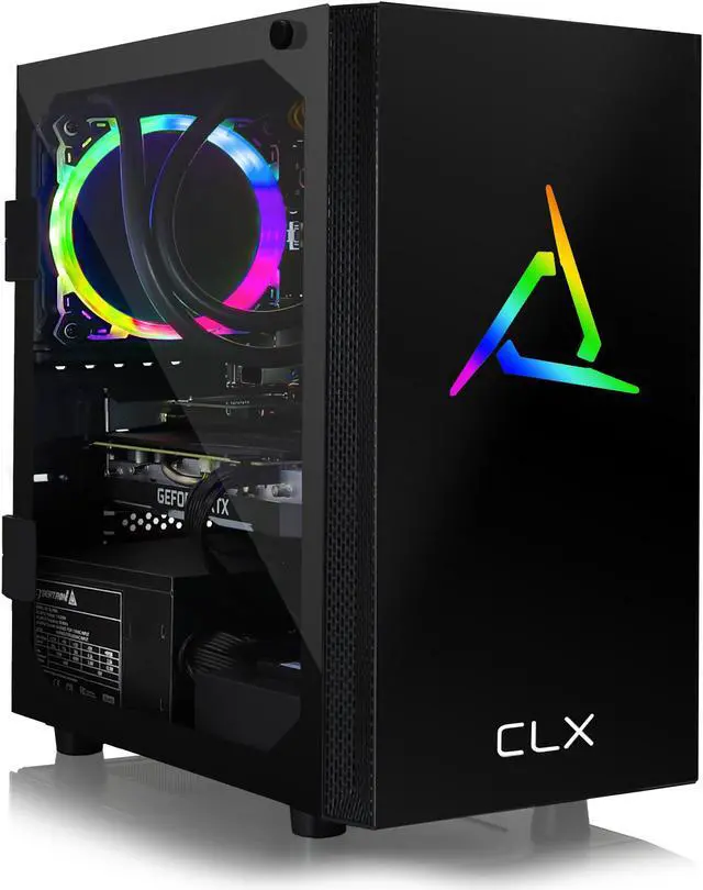 Main image of CLX SET Gaming PC - Intel Core i7 9700KF 3.6GHz 8-Core, 32GB DDR4 3000, GeForce RTX 2080 Ti 11GB, 480GB SSD + 4TB HDD, Black Mini-Tower RGB, Windows 10 Home