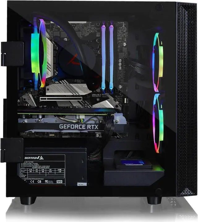 Alt view image 2 of 5 - CLX SET Gaming PC - Intel Core i7 9700KF 3.6GHz 8-Core, 32GB DDR4 3000, GeForce RTX 2080 Ti 11GB, 480GB SSD + 4TB HDD, Black Mini-Tower RGB, Windows 10 Home
