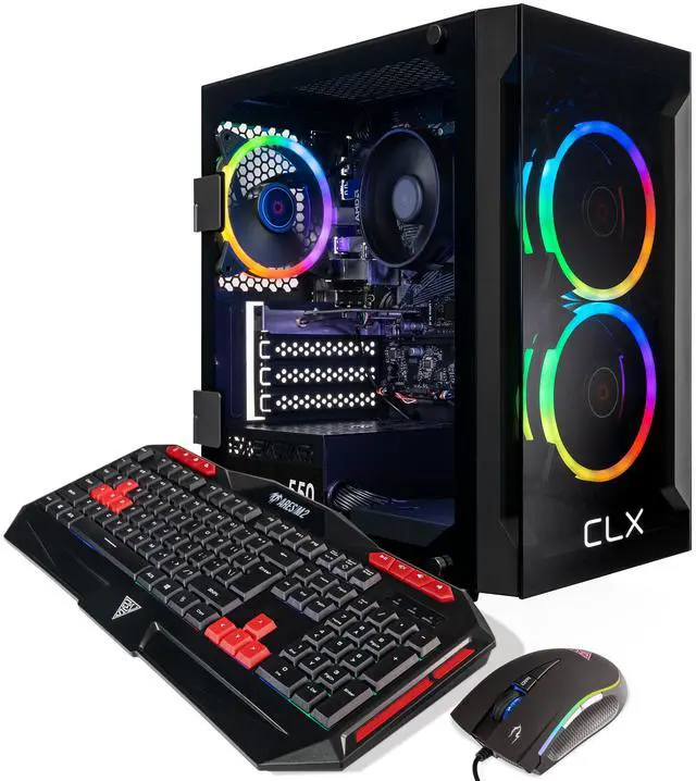 Alt view image 5 of 15 - CLX SET Gaming Desktop - AMD Ryzen 7 5700G 3.8GHz 8-Core Processor, 16GB DDR4 Memory, Radeon Vega 8 2GB Shared Graphics 1TB NVMe M.2 SSD, WiFi, Win 11 Home 64-bit