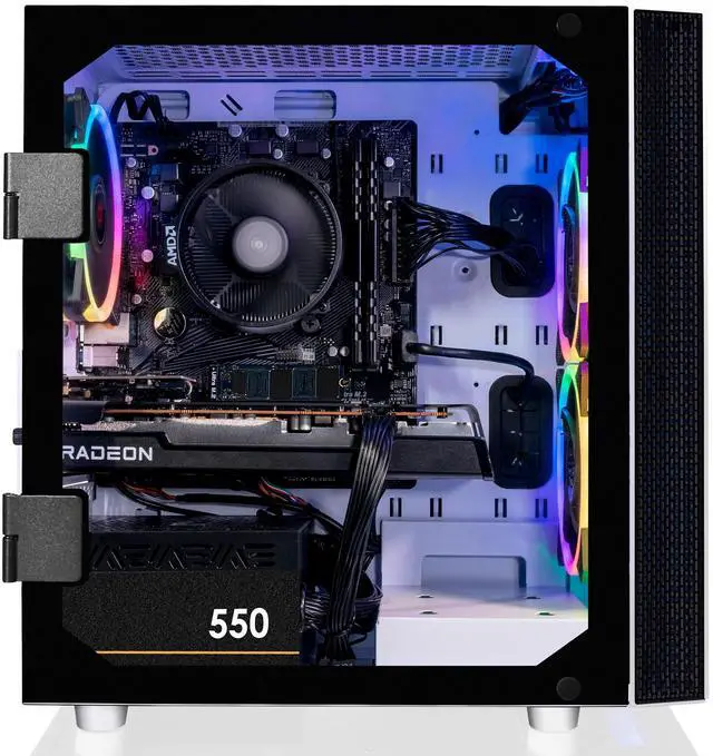 Alt view image 2 of 20 - CLX SET Gaming Desktop - AMD Ryzen 5 5600 3.5GHz 6-Core Processor, 16GB DDR4 Memory, Radeon RX 6500 XT 4GB GDDR6 Graphics 1TB NVMe M.2 SSD, WiFi, Win 11 Home 64-bit