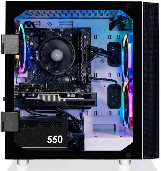 Alt view image 2 of 12 - CLX SET Gaming Desktop - AMD Ryzen 5 5600 3.5GHz 6-Core Processor, 16GB DDR4 Memory, Radeon RX 6400 4GB GDDR6 Graphics 1TB NVMe M.2 SSD,  WiFi, Win 11 Home 64-bit