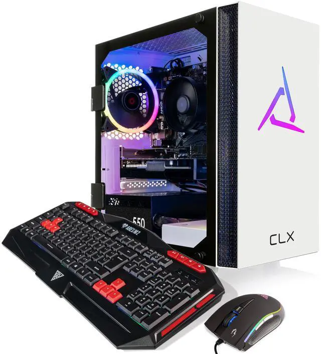 Alt view image 5 of 12 - CLX SET Gaming Desktop - AMD Ryzen 5 5600 3.5GHz 6-Core Processor, 16GB DDR4 Memory, Radeon RX 6400 4GB GDDR6 Graphics 1TB NVMe M.2 SSD,  WiFi, Win 11 Home 64-bit