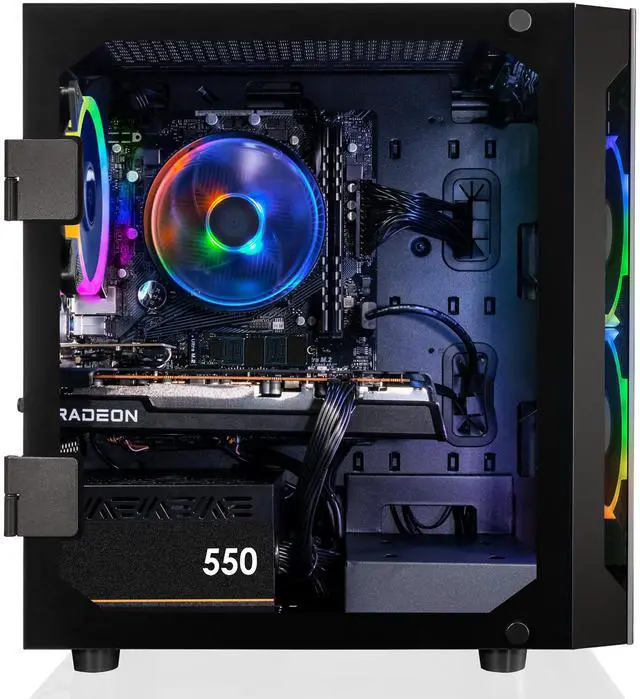 Alt view image 2 of 12 - CLX SET Gaming Desktop - AMD Ryzen 7 5700X 3.4GHz 8-Core Processor, 16GB DDR4 Memory, Radeon RX 6600 8GB GDDR6 Graphics 500GB NVMe M.2 SSD, 2TB HDD, WiFi, Win 11 Home 64-bit