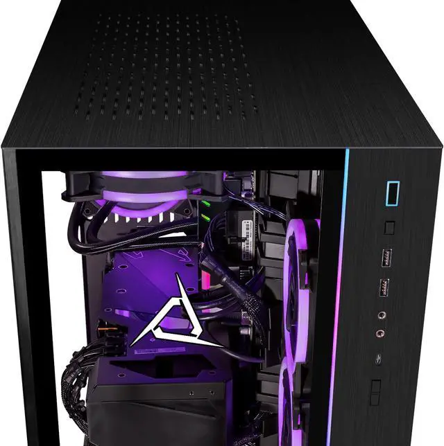 Alt view image 4 of 7 - CLX Hathor Dual Gaming-Streaming PC  PC1: Intel Core i7 13700KF 16-Core, 32GB DDR4 3200, GeForce RTX 4070Ti 12GB, PC2: Intel NUC 12 Extreme Compute Element (i7 12700, 16GB, UHD 770), Dual Win 11 Home