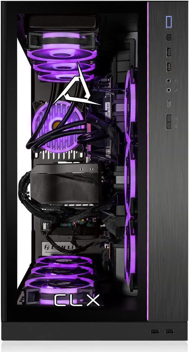 Alt view image 3 of 7 - CLX Hathor Dual Gaming-Streaming PC  PC1: Intel Core i7 13700KF 16-Core, 32GB DDR4 3200, GeForce RTX 4070Ti 12GB, PC2: Intel NUC 12 Extreme Compute Element (i7 12700, 16GB, UHD 770), Dual Win 11 Home