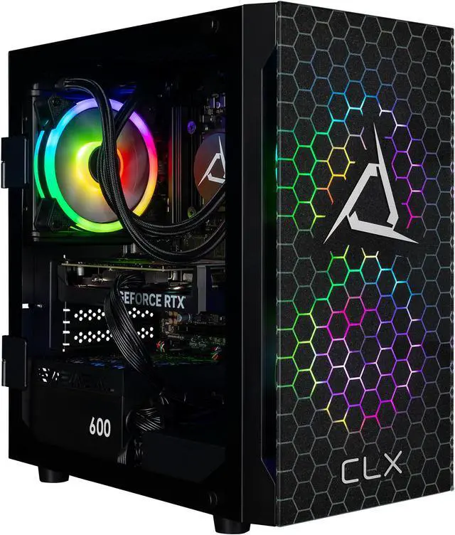 Alt view image 5 of 6 - CLX SET Gaming Desktop - AMD Ryzen 5 9600X 3.9GHz 6-Core Processor, 32GB DDR5 Memory, GeForce RTX 4060 8GB GDDR6 Graphics, 1TB NVMe M.2 SSD, WiFi, Win 11 Home 64-bit
