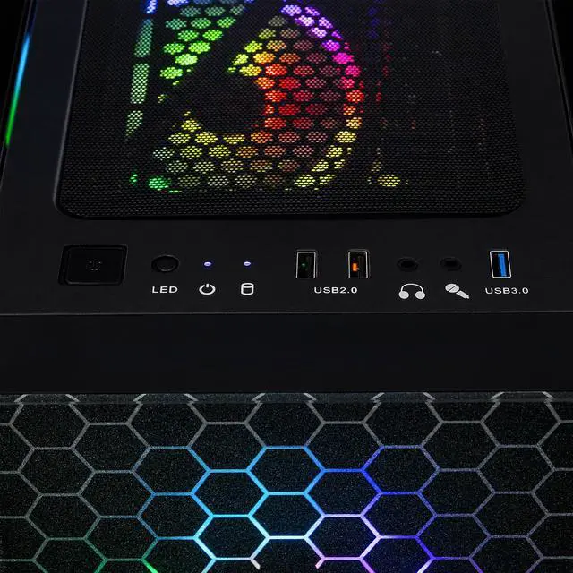 Alt view image 4 of 6 - CLX SET Gaming Desktop - AMD Ryzen 5 9600X 3.9GHz 6-Core Processor, 32GB DDR5 Memory, GeForce RTX 4060 8GB GDDR6 Graphics, 1TB NVMe M.2 SSD, WiFi, Win 11 Home 64-bit