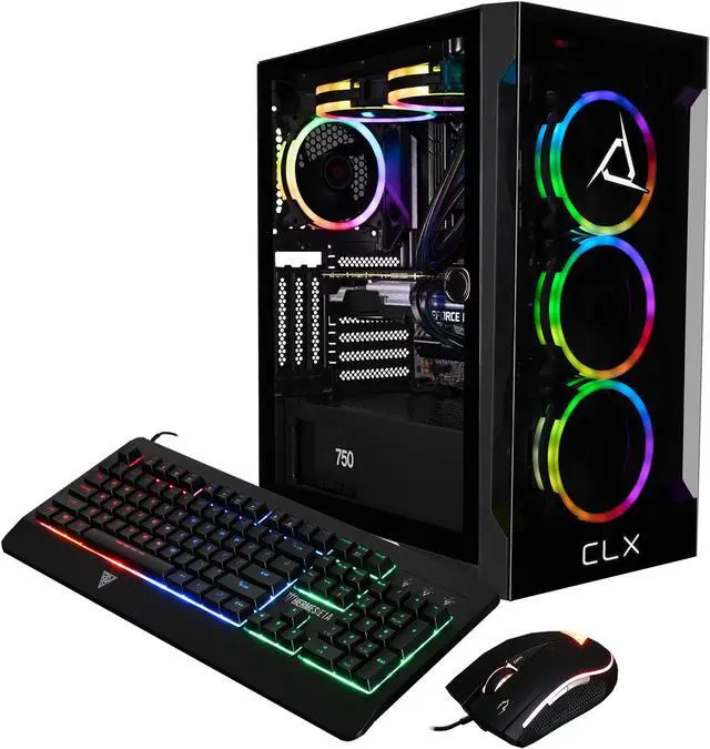 Alt view image 4 of 5 - CLX SET Gaming Desktop - AMD Ryzen 7 9800X3D 4.7GHz 8-Core Processor, 32GB DDR5 Memory, GeForce RTX 4070 12GB GDDR6X Graphics, 1TB NVMe M.2 SSD, WiFi, Win 11 Home 64-bit