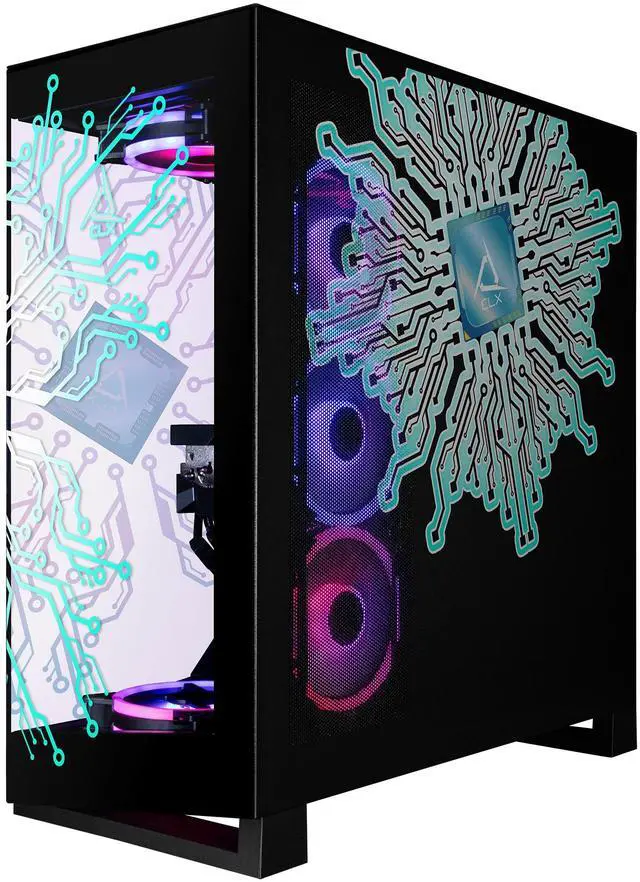 Alt view image 5 of 5 - CLX Horus Gaming Desktop - Intel Core Ultra 9 285K 3.7GHz 24-Core Processor, 64GB DDR5 Memory, GeForce RTX 5070 Ti 16GB GDDR7 Graphics, 2TB NVMe M.2 SSD, 6TB HDD, WiFi, Win 11 Home 64-bit