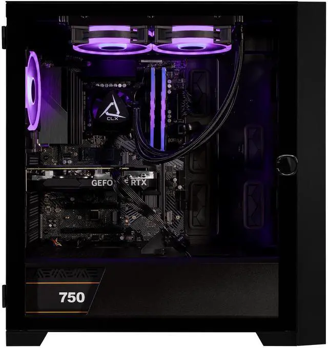 Alt view image 3 of 7 - CLX SET Gaming Desktop - Intel Core i7 14700KF 3.4GHz 20-Core Processor, 32GB DDR5 Memory, GeForce RTX 5070 12GB GDDR7 Graphics, 2TB NVMe M.2 SSD, WiFi, Win 11 Home 64-bit
