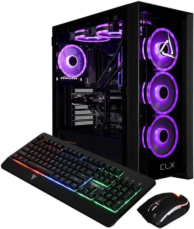 Alt view image 6 of 7 - CLX SET Gaming Desktop - Intel Core i7 14700KF 3.4GHz 20-Core Processor, 32GB DDR5 Memory, GeForce RTX 5070 12GB GDDR7 Graphics, 2TB NVMe M.2 SSD, WiFi, Win 11 Home 64-bit