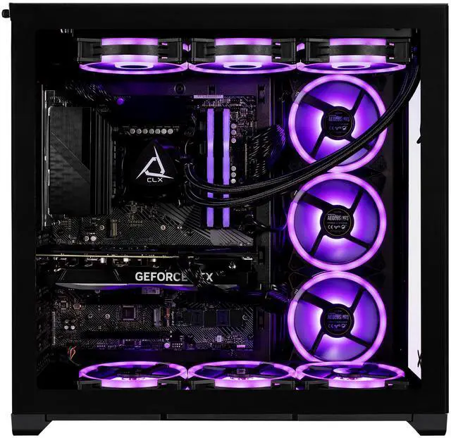 Alt view image 3 of 7 - CLX SET Gaming Desktop - Intel Core i9 14900KF 3.2GHz 24-Core Processor, 64GB DDR5 Memory, GeForce RTX 5070 12GB GDDR7 Graphics, 2TB NVMe M.2 SSD, 6TB HDD, WiFi, Win 11 Home 64-bit