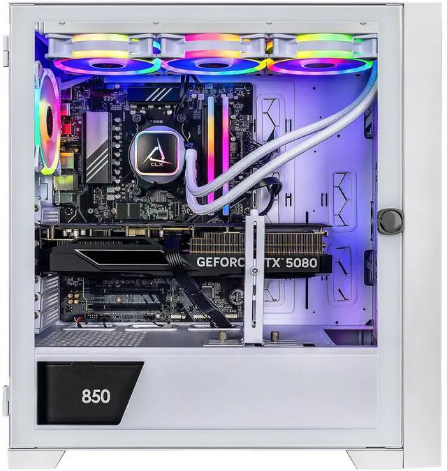 Alt view image 2 of 6 - CLX SET Gaming Desktop - AMD Ryzen 9 9900X 4.4GHz 12-Core Processor, 32GB DDR5 Memory, GeForce RTX 5080 16GB GDDR7 Graphics, 2TB NVMe M.2 SSD, WiFi, Win 11 Home 64-bit