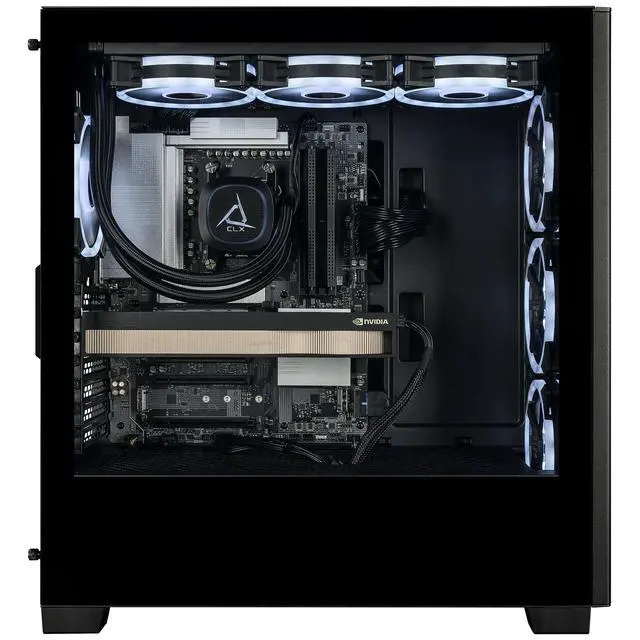 Alt view image 2 of 6 - CLX Gaming Set Creator Workstation - Liquid Cooled AMD Ryzen 9 9950X 4.3GHz 16-Core Processor, 96GB DDR5 Memory, RTX PRO 5000 48GB GDDR7 ECC Graphics, 2TB SSD, WiFi, Windows 11 Pro 64-bit
