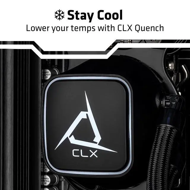 Alt view image 4 of 6 - CLX Gaming Set Creator Workstation - Liquid Cooled AMD Ryzen 9 9950X 4.3GHz 16-Core Processor, 96GB DDR5 Memory, RTX PRO 6000 96GB GDDR7 ECC Graphics, 2TB SSD, WiFi, Windows 11 Pro 64-bit