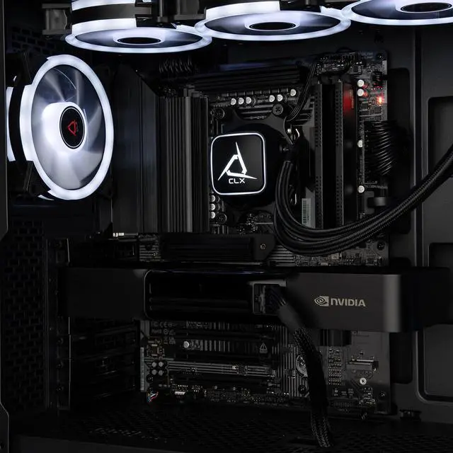 Alt view image 5 of 6 - CLX Gaming Set Creator Workstation - Liquid Cooled AMD Ryzen 9 9950X 4.3GHz 16-Core Processor, 96GB DDR5 Memory, RTX PRO 6000 96GB GDDR7 ECC Graphics, 2TB SSD, WiFi, Windows 11 Pro 64-bit