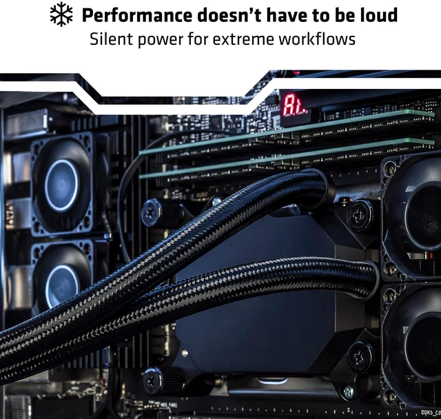 Alt view image 4 of 7 - CLX Horus Creator Workstation - Liquid Cooled AMD Ryzen Threadripper 9970X 4GHz 32-Core Processor, 64GB DDR5 ECC REG Memory, RTX PRO 6000 96GB GDDR7 ECC Graphics, 4TB SSD, WiFi, Windows 11 Pro 64-bit