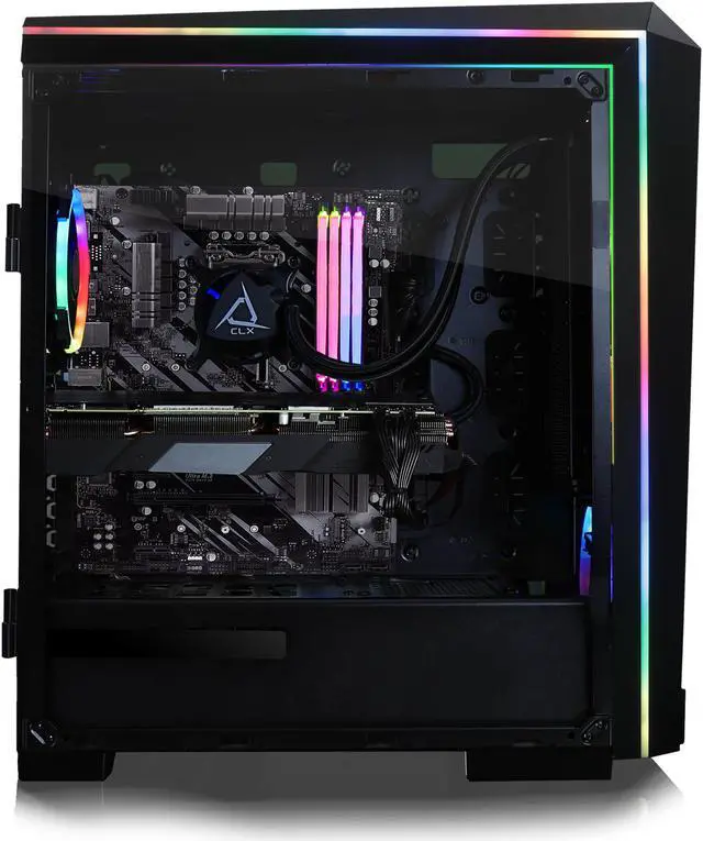 Alt view image 6 of 6 - CLX SET VR-Ready Gaming Desktop - Liquid Cooled Intel Core i9 10850K 3.6Ghz 10-Core Processor, 64GB DDR4 Memory, GeForce RTX 3070 8GB GDDR6 Graphics, 1TB SSD, 6TB HDD, WiFi, Windows 11 Home 64-bit