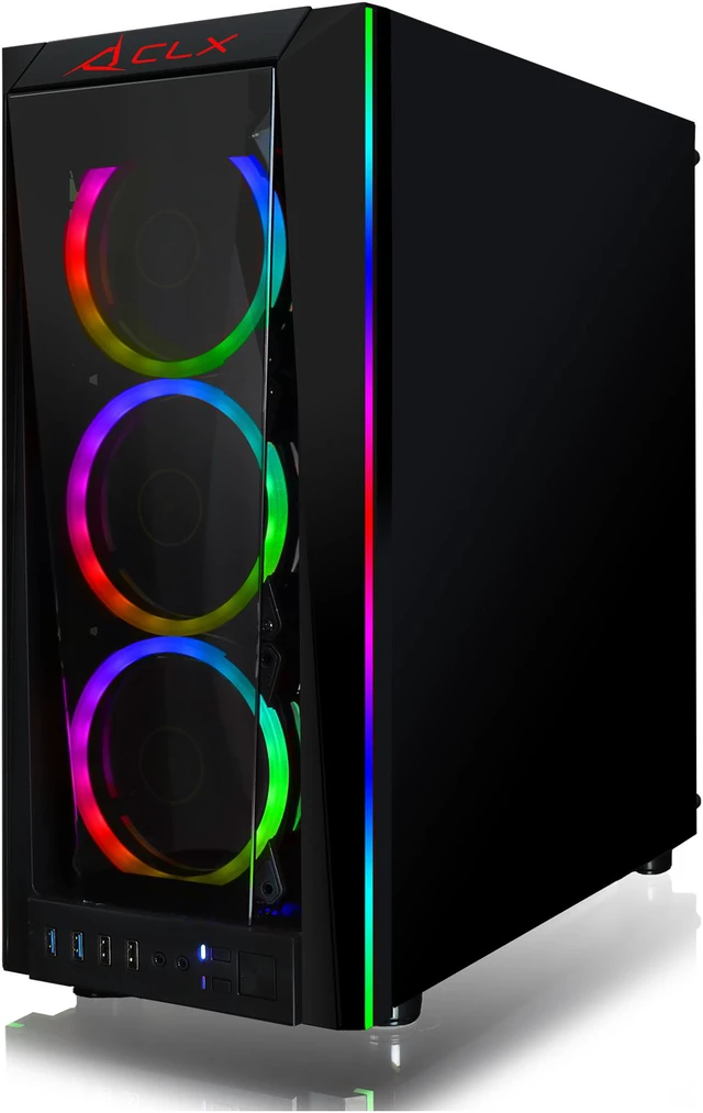 Alt view image 2 of 6 - CLX SET - Liquid Cooled Intel Core i9 10850K 3.6Ghz 10-Core Processor, 16GB DDR4 Memory, GeForce RTX 3070 8GB GDDR6 Graphics, 480GB SSD, 2TB HDD, WiFi, Windows 11 Home 64-bit