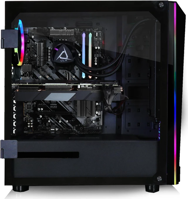 Alt view image 5 of 6 - CLX SET - Liquid Cooled Intel Core i9 10850K 3.6Ghz 10-Core Processor, 16GB DDR4 Memory, GeForce RTX 3070 8GB GDDR6 Graphics, 480GB SSD, 2TB HDD, WiFi, Windows 11 Home 64-bit