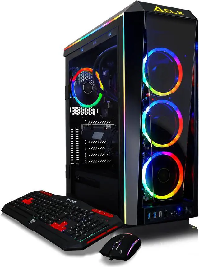Alt view image 4 of 6 - CLX SET VR-Ready Gaming Desktop - Liquid Cooled AMD Ryzen 7 5800X 3.8Ghz 8-Core Processor, 64GB DDR4 Memory, GeForce RTX 3070 8GB GDDR6 Graphics, 1TB SSD, 6TB HDD, WiFi, Windows 11 Home 64-bit
