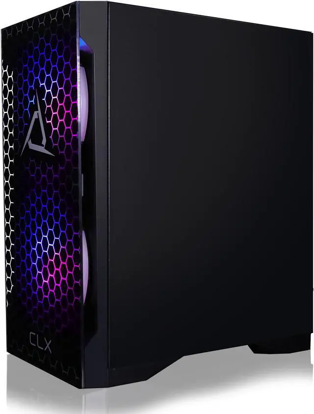 Alt view image 4 of 6 - CLX SET Gaming Desktop - Liquid Cooled AMD Ryzen 7 5800X 3.8GHz 8-Core Processor, 16GB DDR4 Memory, GeForce RTX 3060 12GB GDDR6 Graphics, 500GB NVMe M.2 SSD, 3TB HDD, WiFi, Win 11 Home 64-bit