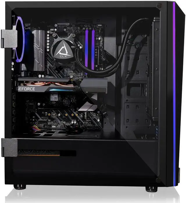 Alt view image 4 of 18 - CLX SET Gaming Desktop - Liquid Cooled AMD Ryzen 9 5900X 3.7GHz 12-Core Processor, 32GB DDR4 Memory, GeForce RTX 3060 12GB GDDR6 Graphics, 500GB SSD, 4TB HDD, WiFi, Windows 11 Home 64-bit