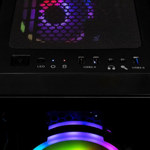 Alt view image 4 of 11 - CLX SET Gaming Desktop - AMD Ryzen 5 5500 3.6GHz 6-Core Processor, 16GB DDR4 Memory, GeForce RTX 4060 8GB GDDR6 Graphics 1TB NVMe M.2 SSD,  WiFi, Win 11 Home 64-bit