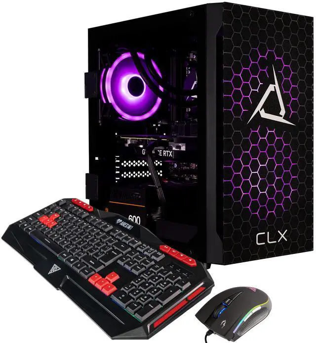 Alt view image 5 of 10 - CLX SET Gaming Desktop - AMD Ryzen 7 7700X 4.5GHz 8-Core Processor, 32GB DDR5 Memory, GeForce RTX 4060 8GB GDDR6 Graphics 1TB NVMe M.2 SSD, 2TB HDD, WiFi, Win 11 Home 64-bit