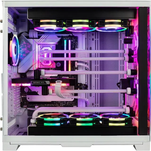 Alt view image 2 of 7 - CLX RA Single Open Loop Gaming Desktop - Intel Core i9 14900K 3.2GHz 24-Core Processor, 96GB DDR5 Memory, GeForce RTX 4090 24GB GDDR6X Graphics, 2TB NVMe M.2 SSD, 6TB HDD, WiFi, Win 11 Home 64-bit