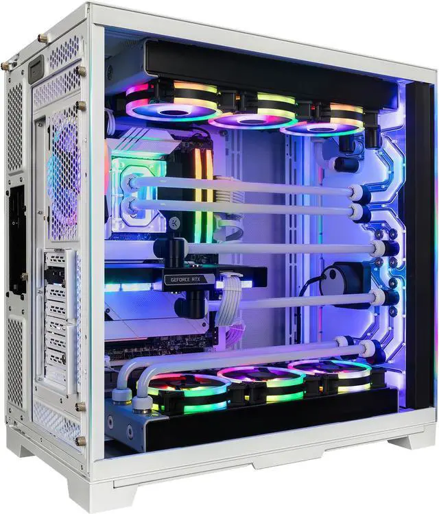 Alt view image 6 of 7 - CLX RA Single Open Loop Gaming Desktop - Intel Core i9 14900K 3.2GHz 24-Core Processor, 96GB DDR5 Memory, GeForce RTX 4090 24GB GDDR6X Graphics, 2TB NVMe M.2 SSD, 6TB HDD, WiFi, Win 11 Home 64-bit