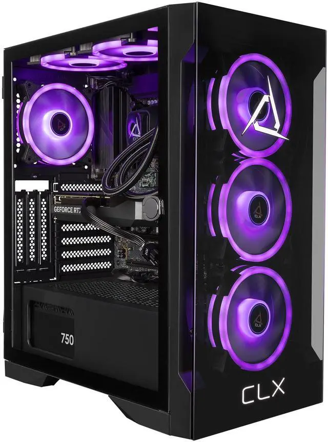 Alt view image 5 of 7 - CLX SET Gaming Desktop - Intel Core i9 14900KF 3.2GHz 24-Core Processor, 32GB DDR5 Memory, GeForce RTX 5060 Ti 16GB GDDR7 Graphics, 2TB NVMe M.2 SSD, WiFi, Win 11 Home 64-bit