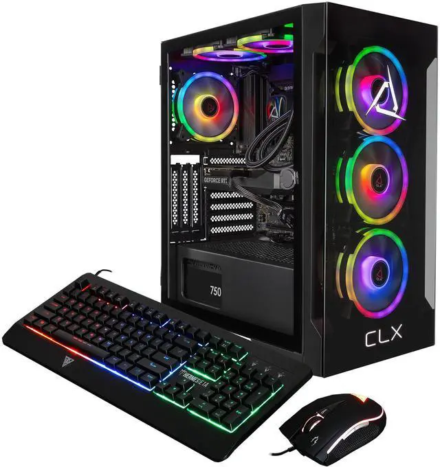 Alt view image 7 of 7 - CLX SET Gaming Desktop - Intel Core i9 14900KF 3.2GHz 24-Core Processor, 32GB DDR5 Memory, GeForce RTX 5060 Ti 16GB GDDR7 Graphics, 2TB NVMe M.2 SSD, WiFi, Win 11 Home 64-bit