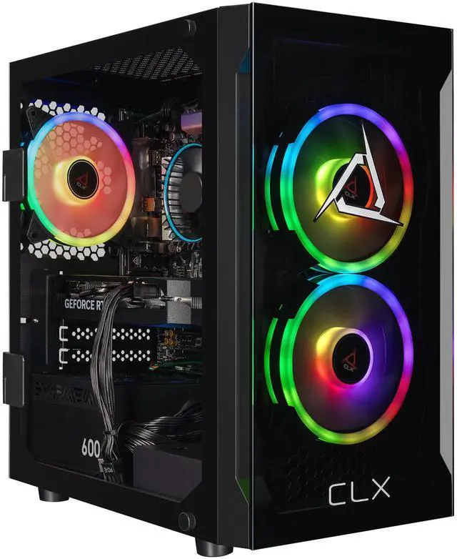 Alt view image 5 of 7 - CLX SET Gaming Desktop - Intel Core i5 14400F 2.5GHz 10-Core Processor, 32GB DDR5 Memory, GeForce RTX 5060 8GB GDDR7 Graphics, 2TB NVMe M.2 SSD, WiFi, Win 11 Home 64-bit